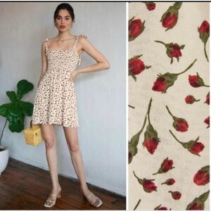 Reformation Seabreeze rosebud mini dress L